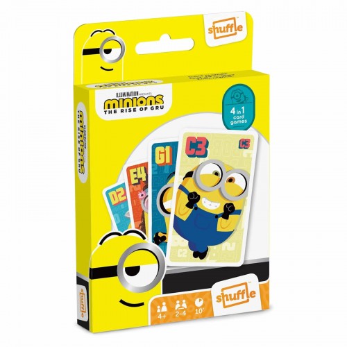 Set jocuri cu carti 4 in 1, Minioni, pentru 2-4 jucatori de peste 4 ani